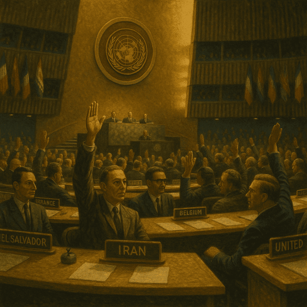 United Nations General Assembly voting on Resolution 181
