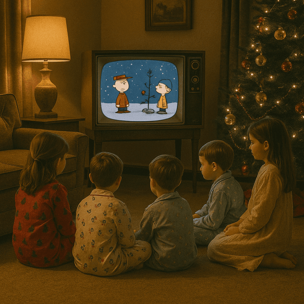 Charlie Brown and the scraggly Christmas tree