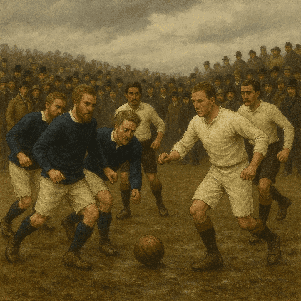 The first international football match between Scotland and England