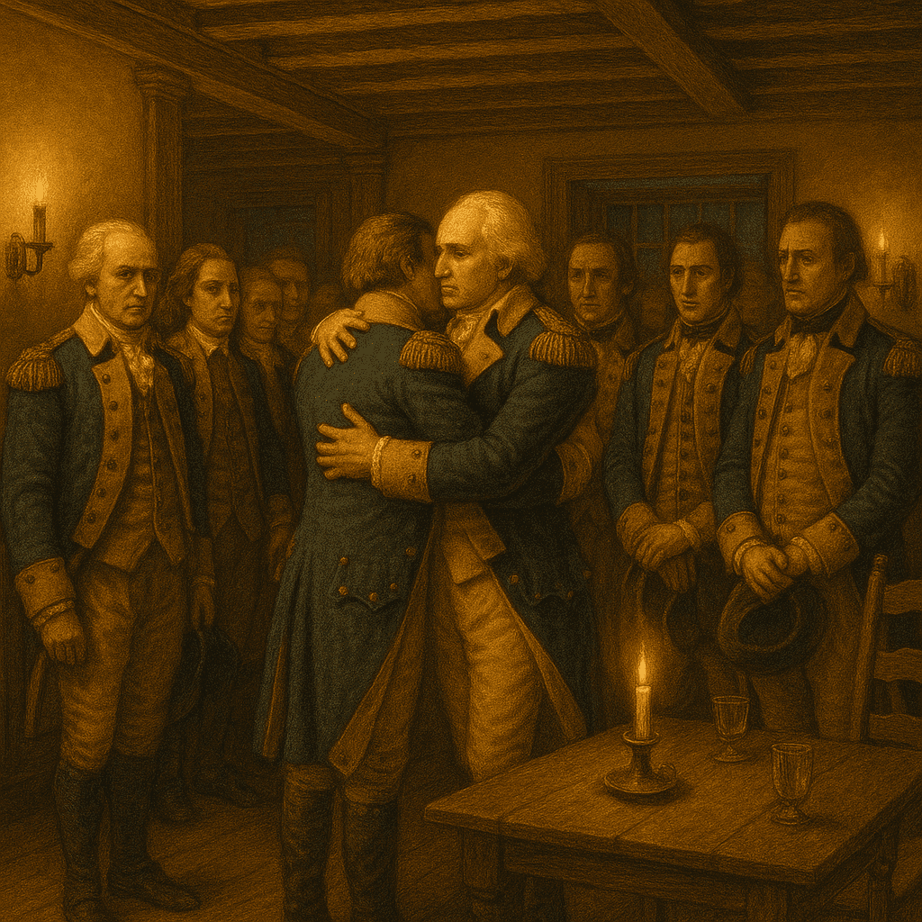 George Washington bidding farewell to his officers