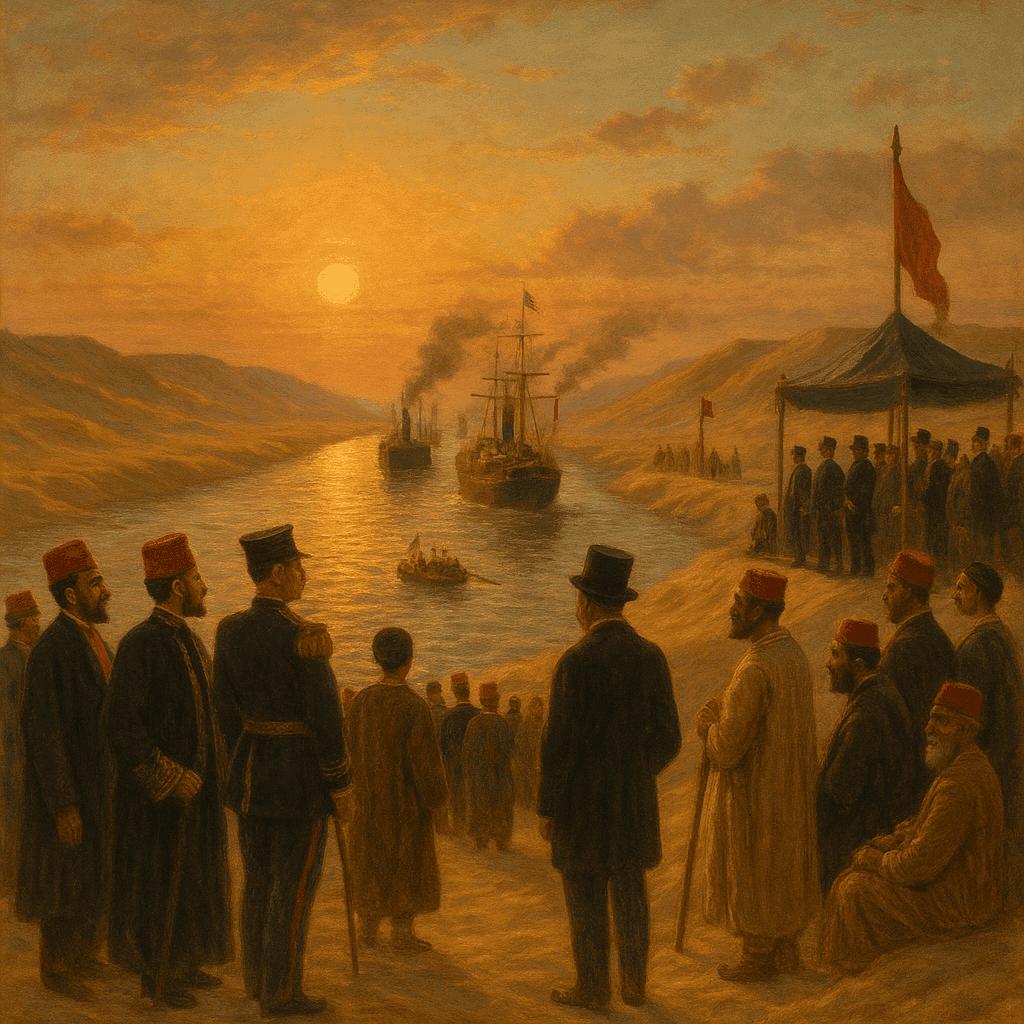 The opening of the Suez Canal