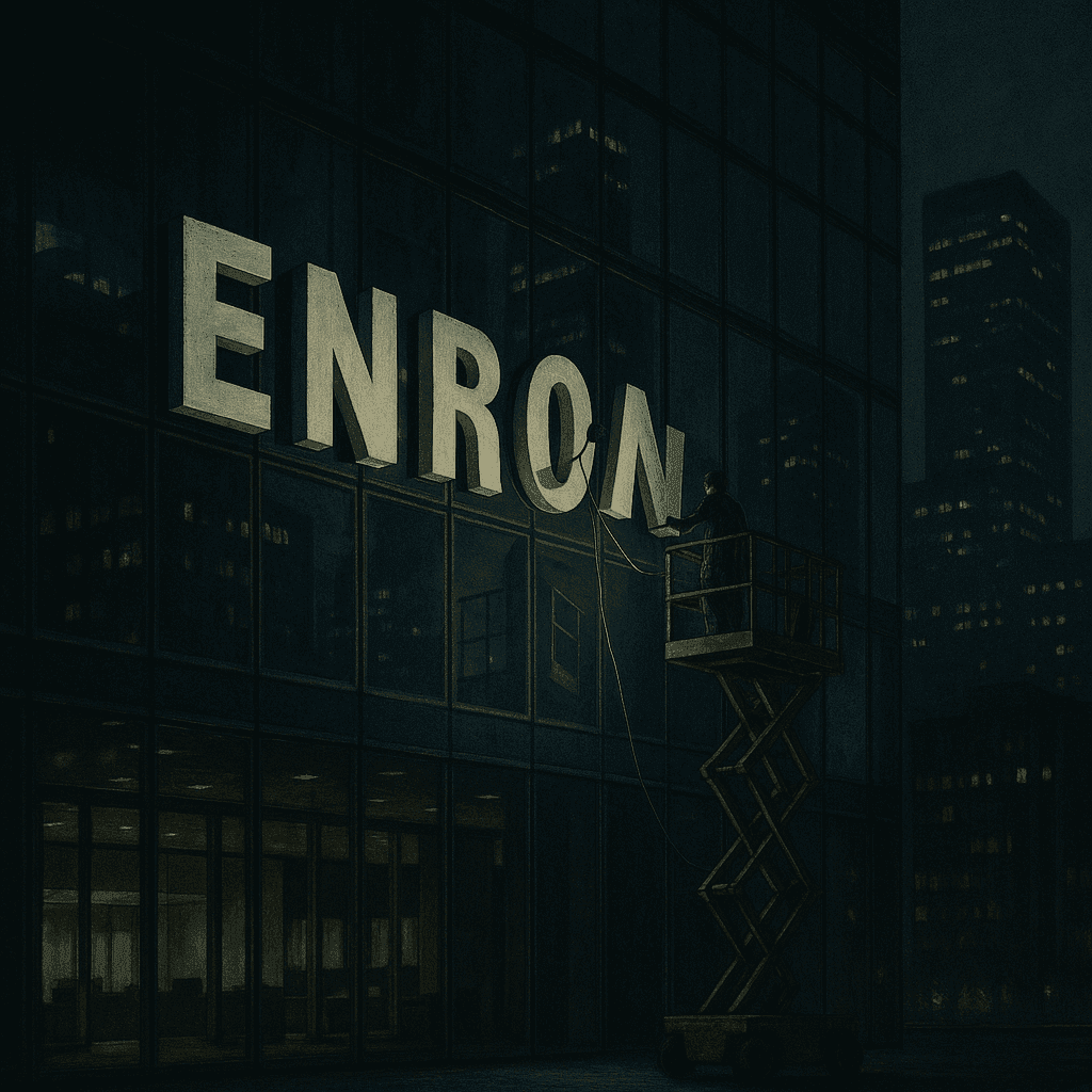 Enron headquarters during the corporate collapse