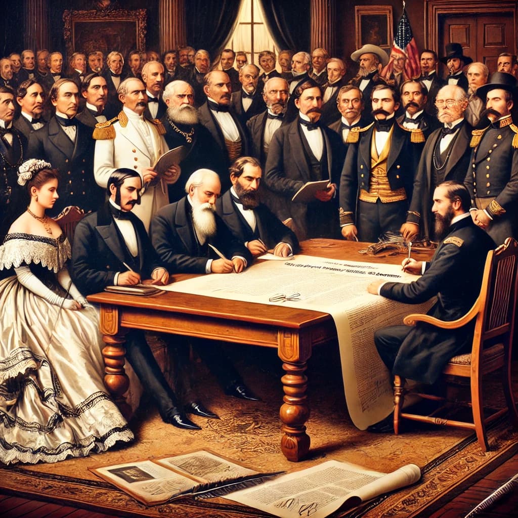 The Treaty of Guadalupe Hidalgo is Signed, Ending the Mexican-American War